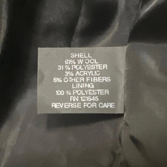 NEW London Fog Hooded Wool Zipper Coat Black Size Small NWT - Picture 5 of 5